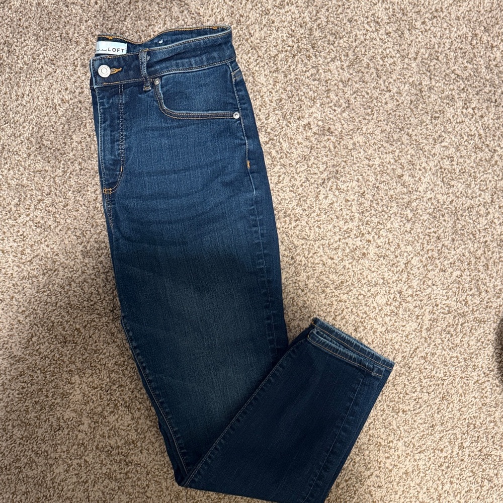 LOFT Women's Skinny Jeans - Dark Blue